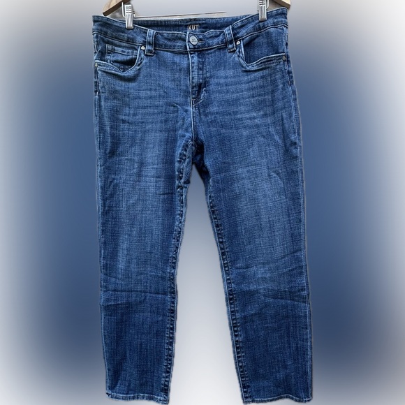 Kut from the Kloth Denim - Kut from the Kloth Denim Straight Leg Denim Jeans Blue Mid Rise Stretch Sz 14